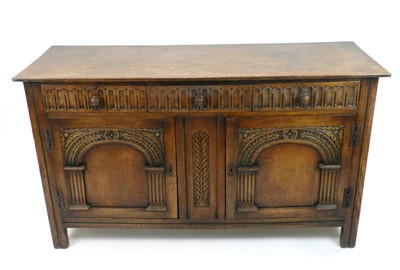 Lot 301 - A 20th century, 17th century style, oak dresser base