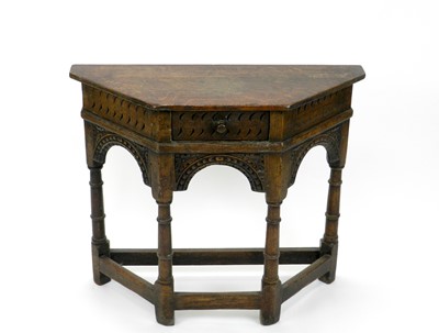 Lot 281 - A reproduction, 17th century style, credence table