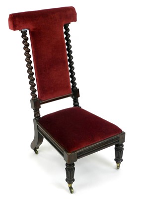 Lot 386 - A Victorian rosewood prie-dieu