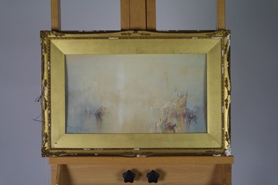 Lot 117 - Frank Wasley (1848/54-1934) Coastal Watercolour in the Manner of Turner