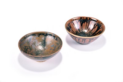 Lot 379 - Two Japanese tenmoku glazed bowls, 19th century