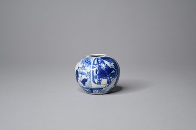 Lot 297 - A Chinese blue and white water pot