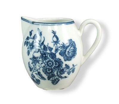 Lot 150 - Caughley 'Three Flowers and Butterfly' robin's beak jug