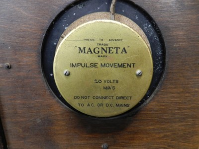 Lot 267 - A Magneta, London, electric wall clock, the...