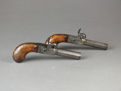 Lot 235 - A pair of 19th-century percussion pocket pistols