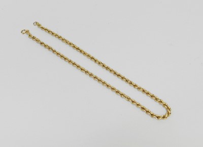 Lot 32 - An 18ct yellow gold rope twist chain