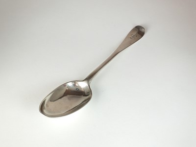 Lot 21 - A mid 18th century Scottish silver spoon