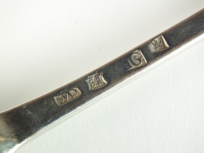 Lot 21 - A mid 18th century Scottish silver spoon
