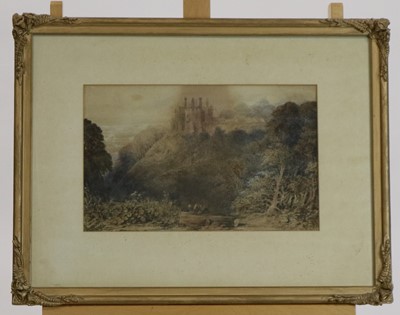 Lot 78 - Attributed to David Cox (1783-1859), Ruined Hillside Castle