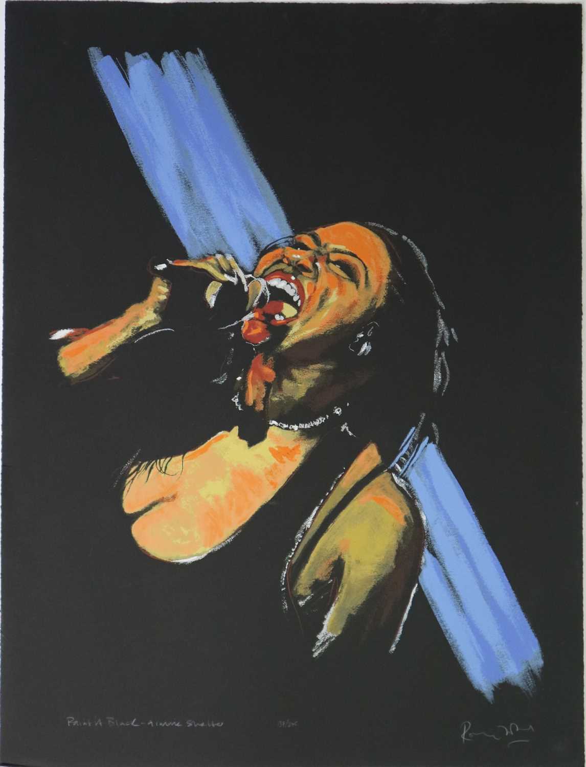 Lot 18 - Ronnie Wood (British b.1947) Paint in Black- Gimme Shelter
