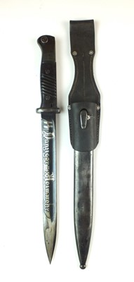 Lot 350 - A Second World War German K98 bayonet with post-war etching
