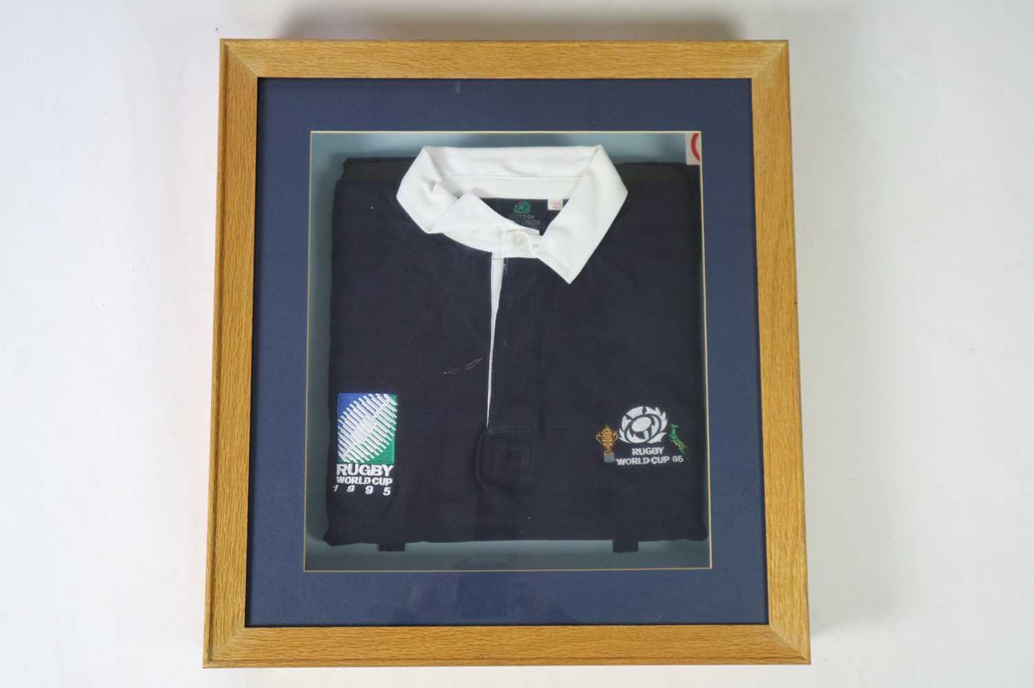 Lot 80 - Framed Scottish Rugby World Cup Shirt 1995