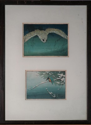 Lot 92 - Allen William Seaby (British, 1867-1953), Two Japanese Style Woodblock Prints