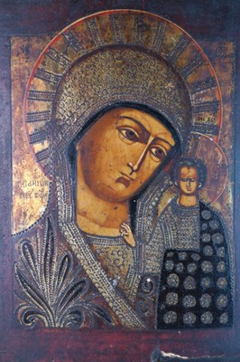 Lot 98 - Orthodox Religious Icon (19th Century), the Holy Mother and Child