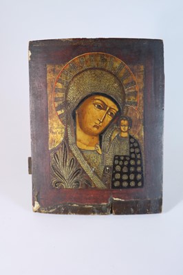 Lot 98 - Orthodox Religious Icon (19th Century), the Holy Mother and Child