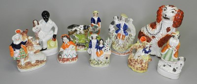 Lot 211 - Collection of Staffordshire figures