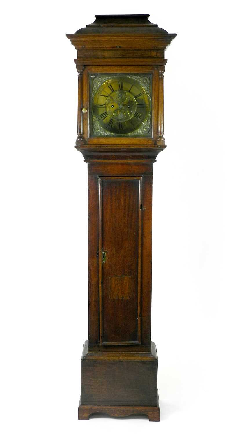 Lot 320 - An 18th century provincial, oak 8-day longcase clock
