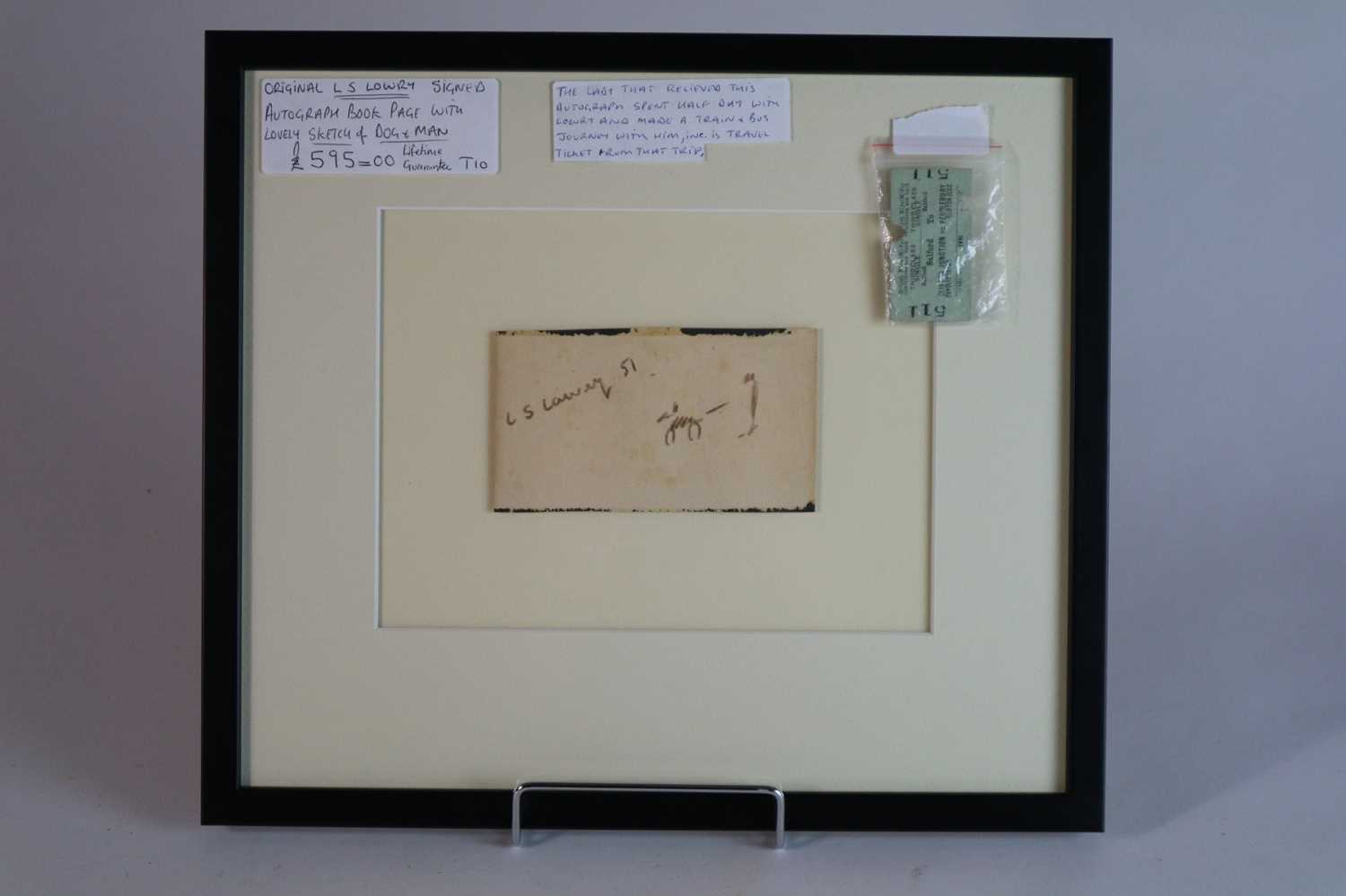 Lot 86 - L.S. Lowry (1887-1976) Autograph Signature