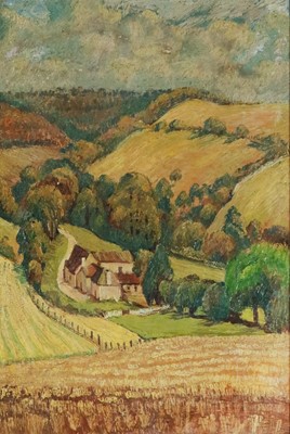 Lot 128 - William Dreghorn (1908-2001) Slad Valley, Painswick