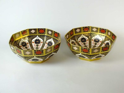 Lot 220 - A pair of Royal Crown Derby bowls and a dish