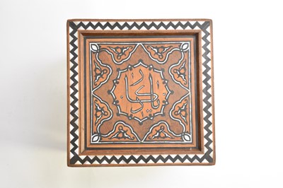 Lot 407 - An Ottoman, square occasional table, circa 1900, inlaid with mother-of-pearl and ebony