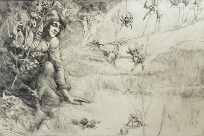 Lot 85 - Ethel King Martyn (British, 1863-1946), A fairy scene
