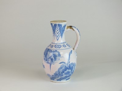 Lot 265 - A Delft or German faïence jug or ewer, 18th century