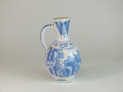 Lot 265 - A Delft or German faïence jug or ewer, 18th century