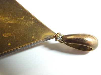 Lot 100 - A 19th century rose cut diamond and blue enamel pendant