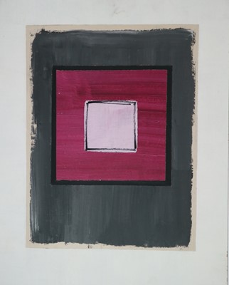 Lot 127 - George Holt (British 1924-2005) Four Abstract Works with Square Forms