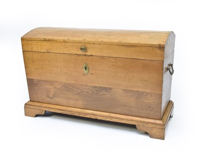 Lot 184 - A Danish oak dome-topped trunk