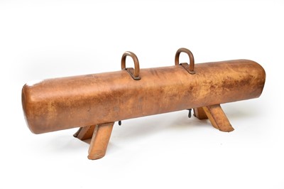 Lot 190 - A leather gymnastic pommel horse