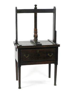 Lot 397 - An 18th century oak press
