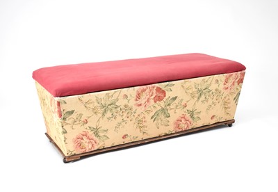 Lot 249 - An upholstered mahogany ottoman