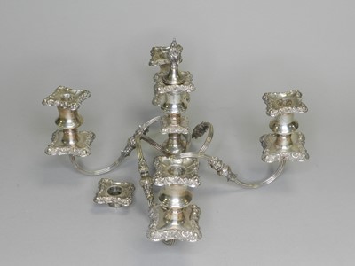 Lot 138 - A silver mounted candelabrum top