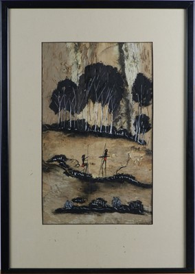 Lot 106 - Two Colnaghi  Lithograph Prints and an Aboriginal Bush Landscape Painting