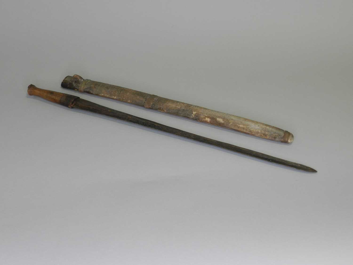 Lot 273 - African tribal Tutsi Rwanda sword and sheath