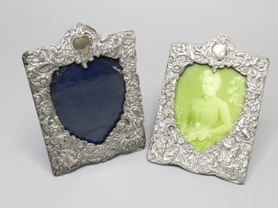 Lot 158 - A pair of Victorian silver mounted frames