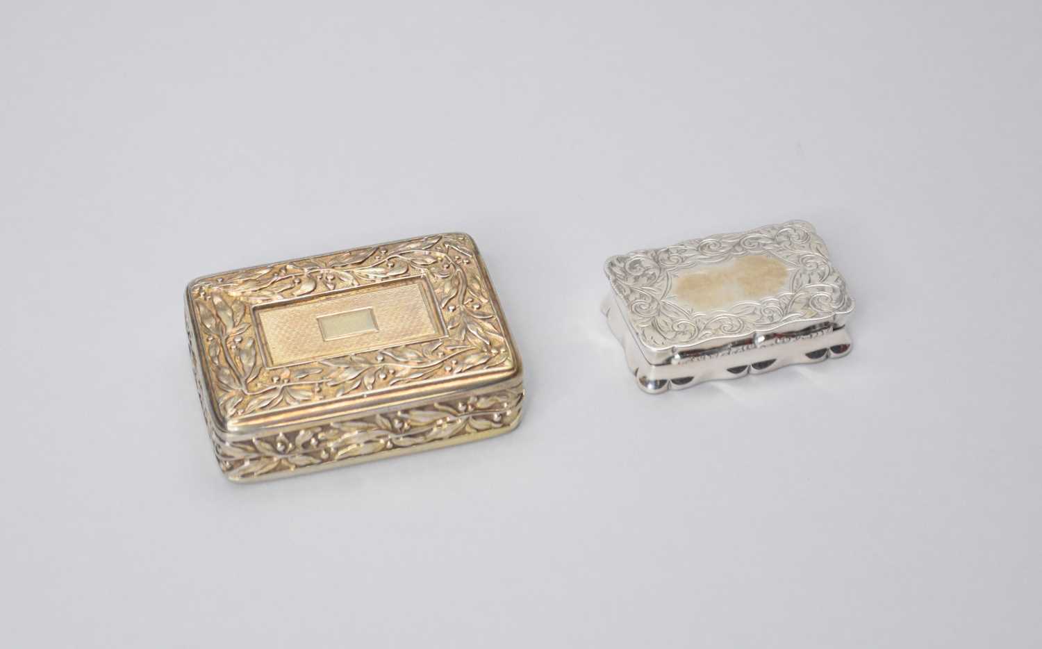 Lot 11 - Two silver snuff boxes