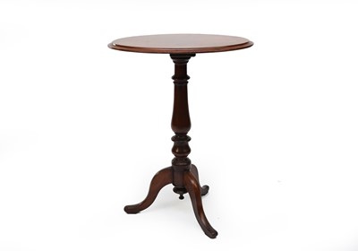Lot 51 - A late Victorian mahogany oval tripod occasional table