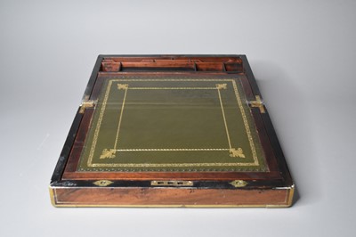 Lot 104 - A 19th century brass-bound writing slope