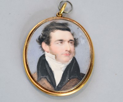 Lot 312 - British School, early 19th century, miniature portrait of a gentleman