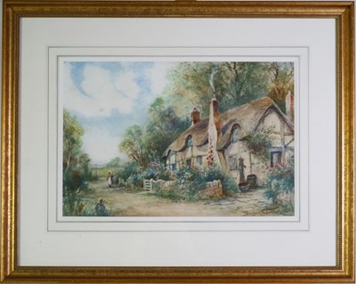 Lot 132 - Joseph Hughes-Clayton (British act. 1891-1929) Pair of Country Cottage Scenes