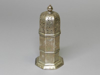 Lot 139 - A George V silver sugar caster