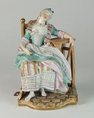 Lot 268 - Meissen 'Sleeping Louise' figure, late 19th century