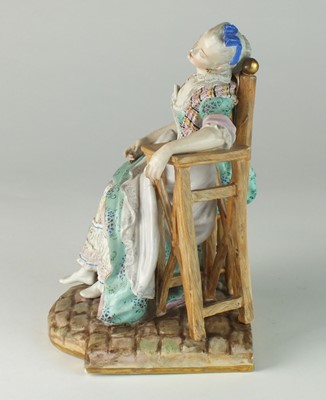 Lot 268 - Meissen 'Sleeping Louise' figure, late 19th century