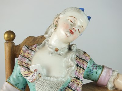 Lot 268 - Meissen 'Sleeping Louise' figure, late 19th century