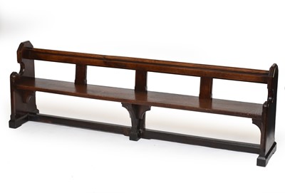 Lot 393 - A 19th century joined oak pew