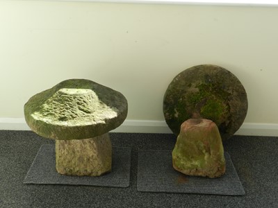 Lot 333 - Two carved staddle stones, 19th century
