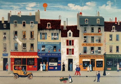 Lot 180 - Michel Delacroix (French b.1933) French Street Scene